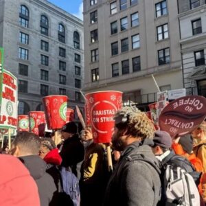 اعتصاب کارکنان استارباکس وارد سومین هفته شد/ تجمع اعتراضی کارگران در نیویورک