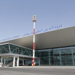 ورود هواپیمای بوئینگ ۷۷۷ ماهان به فرودگاه بندرعباس