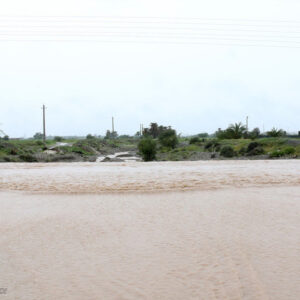 طغیان رودخانه فصلی در روستای بندک هشتبندی هرمزگان