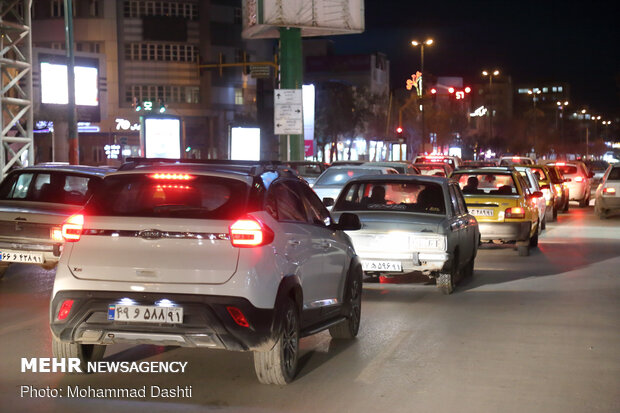 ترافیک سنگین در محور خروجی از قمصر