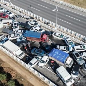 ۹ کشته و ۷ زخمی در تصادف زنجیره ای در بزرگراهی در چین
