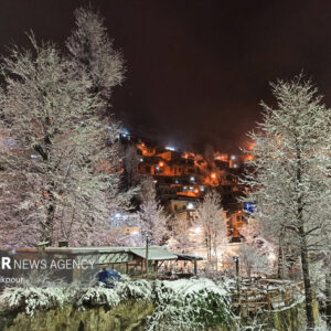 بارش نخستین برف پاییزی در ماسوله