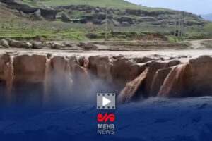 طغیان رودخانه شهر ارد گراش فارس