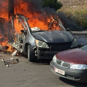 یک خودرو در جنوب لبنان هدف حمله هوایی رژیم صهیونیستی قرار گرفت