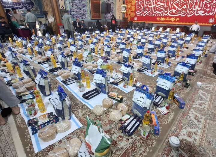 آیین اهدای ۱۰۰ سری جهیزیه و ۱۰ هزار بسته معیشتی در ساری برگزار شد