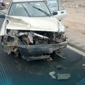 ۴ مصدوم در تصادف تیبا و پراید در محور سه‌راهی جندالله ایلام