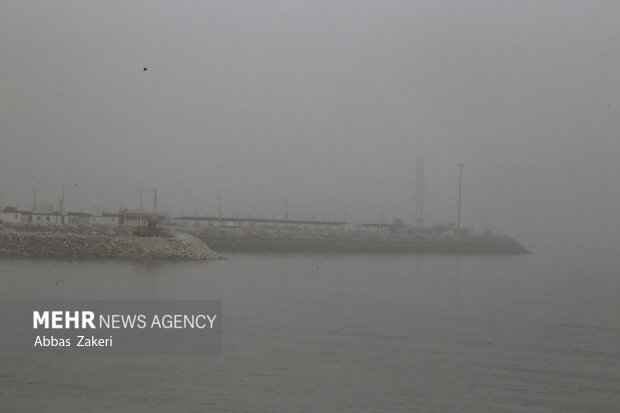 وقوع همزمان گردباد و واتراسپات در جزیره کیش