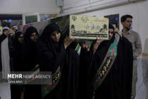 آغاز مراسم تشییع و تدفین شهید گمنام در دانشگاه فرهنگیان بندرعباس