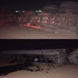 واژگونی تانکر ۲۵ هزار لیتری مازوت در محور قروه–بیجار