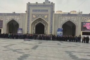 مراسم تشییع پیکر همسر و فرزند معاون رئیس‌جمهور در مشهد برگزار شد