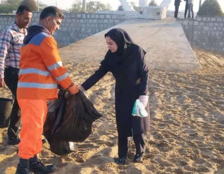 ساحل گناوه پاکسازی شد