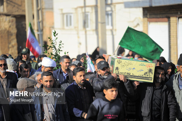 تشییع شهید گمنام در همدان