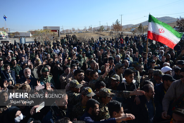 تشییع شهید گمنام در همدان