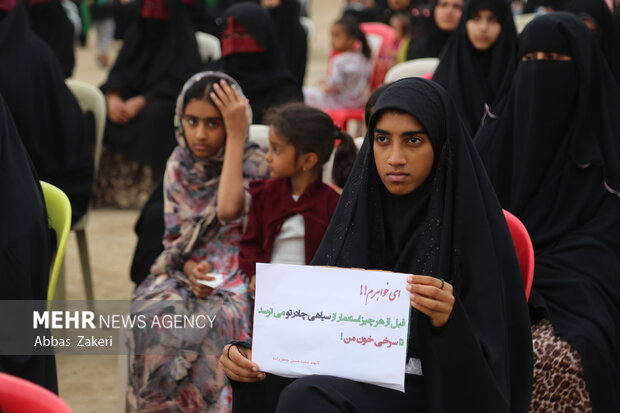 تشییع و خاکسپاری پیکر مطهر شهید گمنام در روستای پالور سیریک