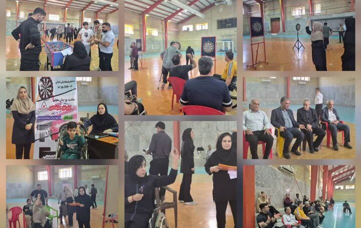 استعدادیابی پارا دارت و فوتبال روی میز  معلولان در دشتی برگزار شد