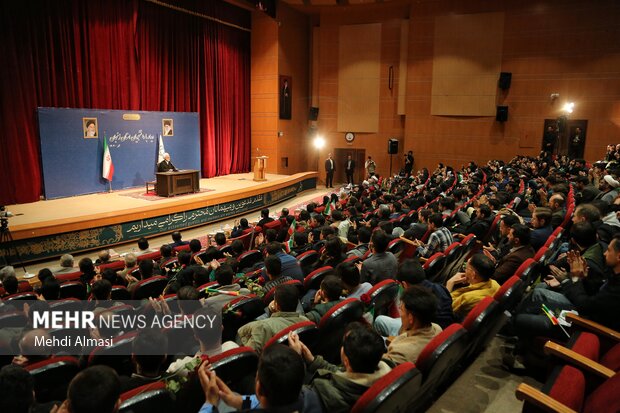 سخنرانی رئیس قوه قضائیه در جمع دانشجویان استان زنجان