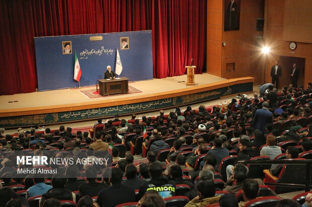 سخنرانی رئیس قوه قضائیه در جمع دانشجویان استان زنجان