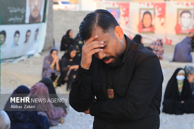 تشییع و خاکسپاری پیکر مطهر شهید گمنام در روستای گرده صفر باقری بندرعباس