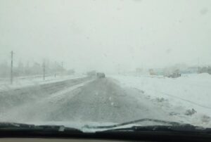 وضعیت تردد در جاده قدیم بستان‌آباد به تبریز درپی بارش برف