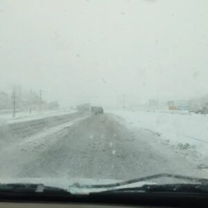 وضعیت تردد در جاده قدیم بستان‌آباد به تبریز درپی بارش برف