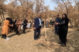 پویش نهالکاری ایران بانو در بویراحمد