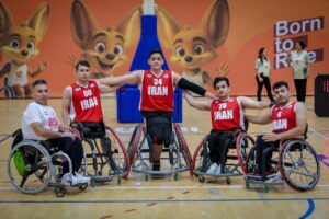 برگزاری رقابت های تیم بسکتبال با ویلچر پسران ایران با یک لژیونر