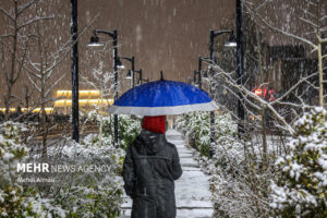 بارش نخستین برف پاییزی در زنجان