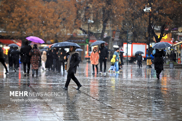 بارش سنگین باران در همدان