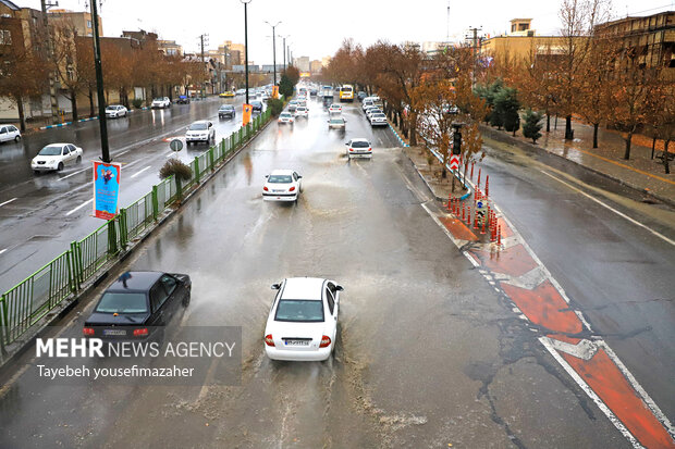 بارش سنگین باران در همدان