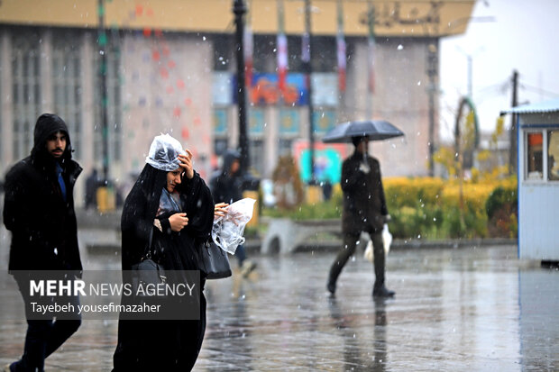 بارش سنگین باران در همدان