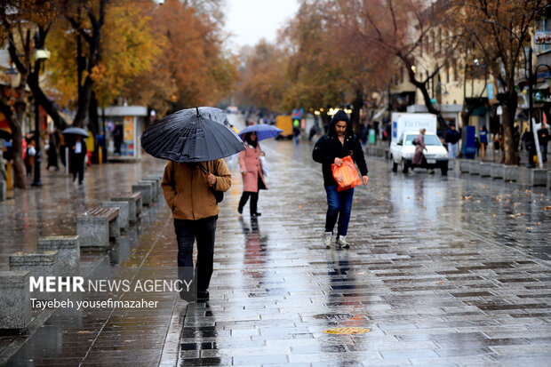 بارش سنگین باران در همدان