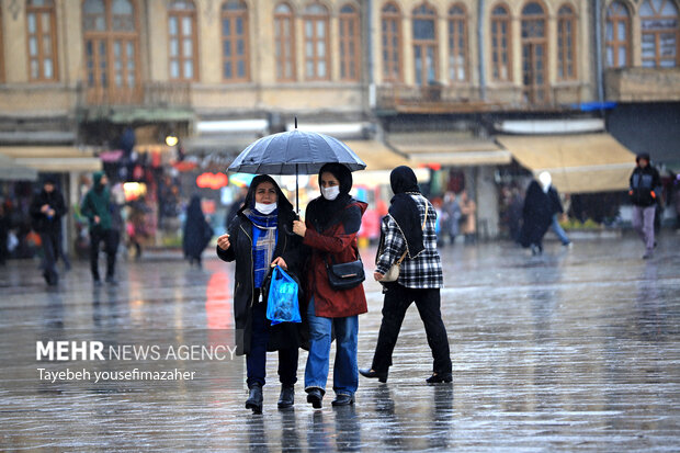 بارش سنگین باران در همدان