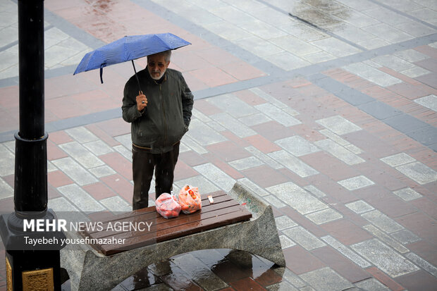 بارش سنگین باران در همدان