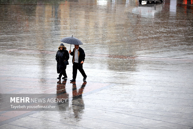بارش سنگین باران در همدان