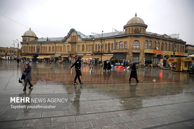 بارش سنگین باران در همدان