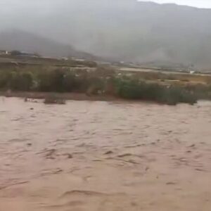 طغیان رودخانه اسفند در دلگان