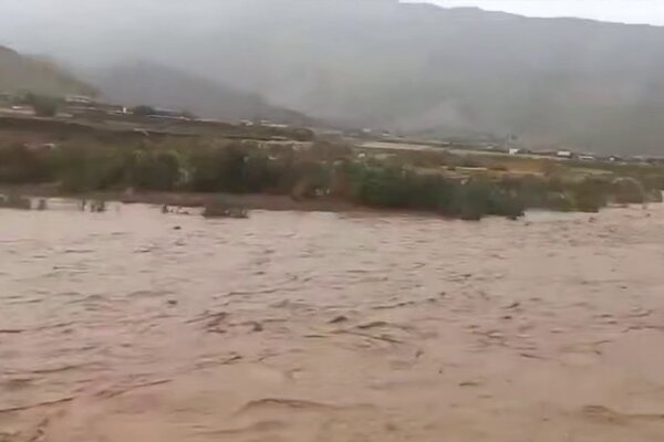 طغیان رودخانه در بخش های شهرستان بشاگرد