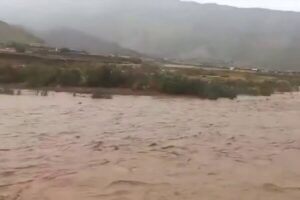 زنده شدن روخانه لادیز پس از بارش‌های پاییزی