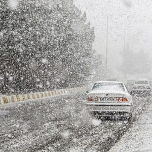 بارش برف پاییزی در الیگودرز