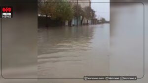 جاری شدن سیلاب در روستای آقاجان رومشکان