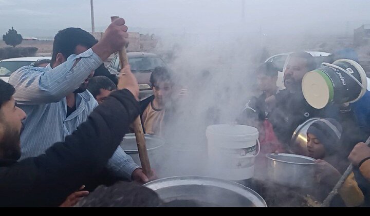 طلب باران با پخت غذای نذری در شهرستان مرزی خواف