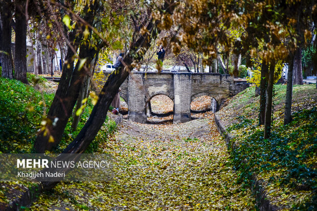 باران پاییزی در چهارباغ اصفهان