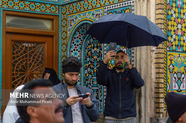 بارش باران پاییزی در قم