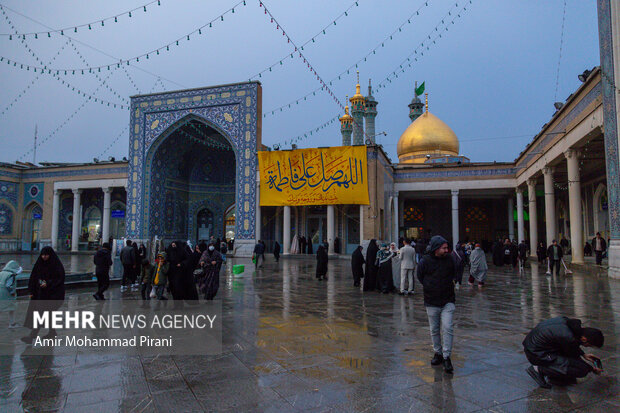 بارش باران پاییزی در قم