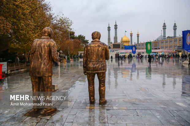 بارش باران پاییزی در قم