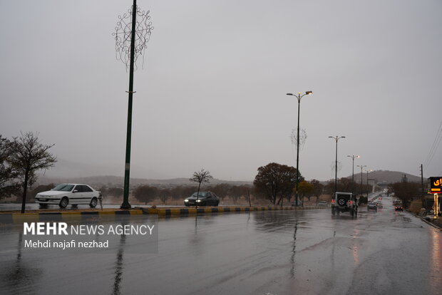 هوای زیبای بارانی شهر یاسوج