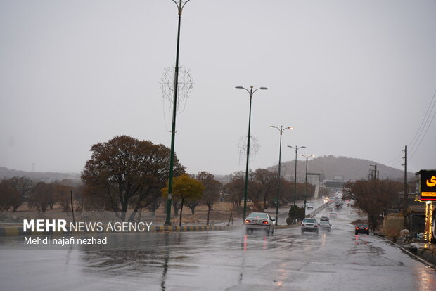 هوای زیبای بارانی شهر یاسوج