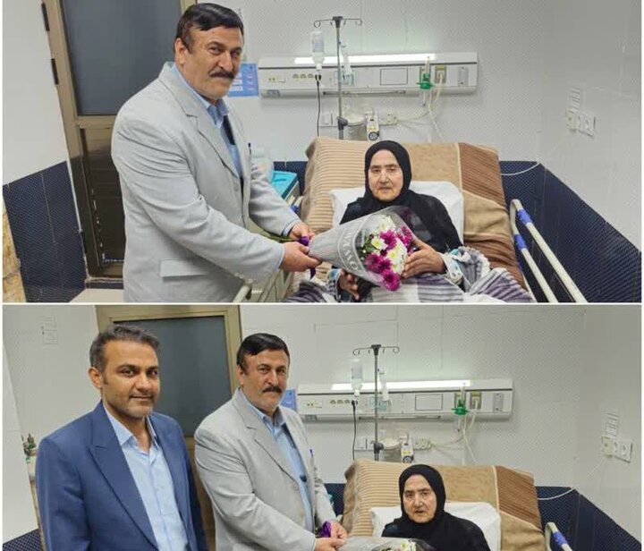 فرماندار دیلم با مادر شهید بازویی دیدار کرد