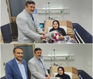 فرماندار دیلم با مادر شهید بازویی دیدار کرد