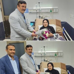 فرماندار دیلم با مادر شهید بازویی دیدار کرد